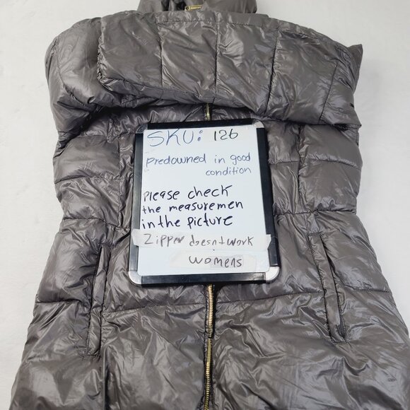 Michael Kors Women's Brown Padded Mock Neck Insulated Down Puffer Jacket Size L - Picture 8 of 8